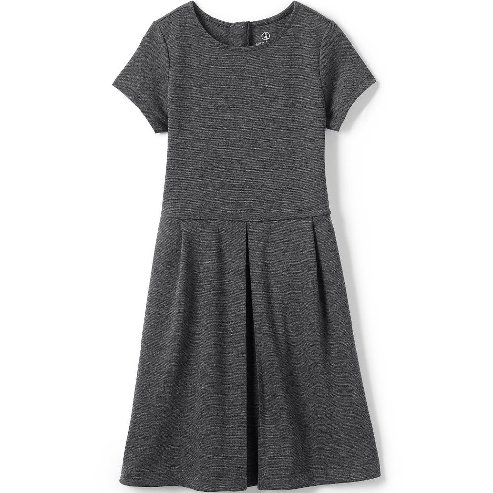 Lands' End Women's School Uniform Short Sleeve Ponte Dress TOK, NWT